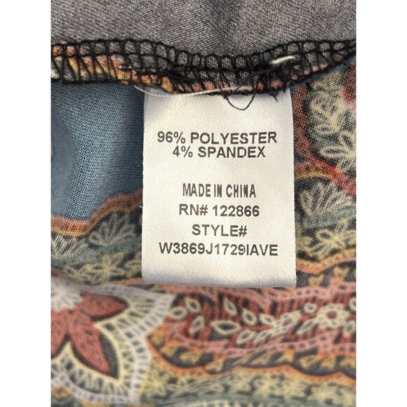 Chenault Women's Paisley Print 3/4 Sleeve Top Size 18/20 Retro Y2K Festival - Picture 5 of 6